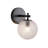 Prismatic 1-Light Wall Sconce - Black-230865152