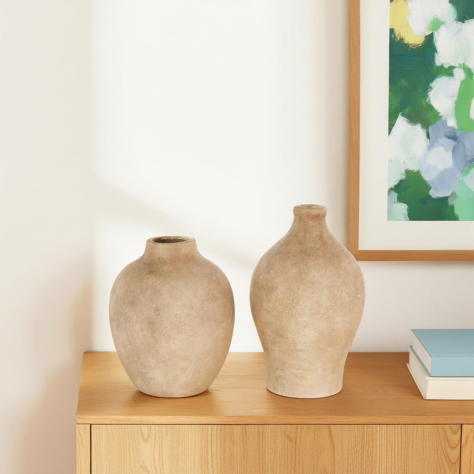 Bentley Ceramic Table Vase, Light Brown