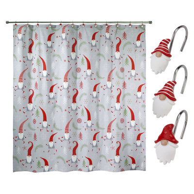 Nantan with Hooks Included Shower Curtain