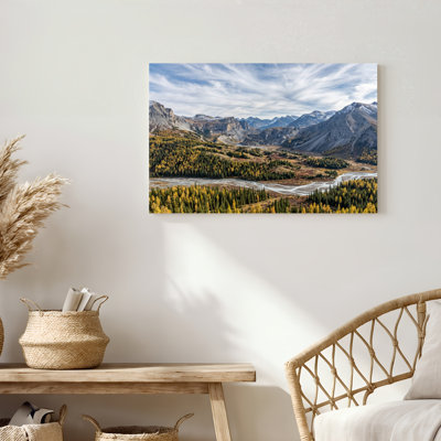 Art mural sur toile Gallery Wrap pour le salon, la chambre à coucher, le bureau ou le vestibule - décoration murale décorative avec paysage de montagne