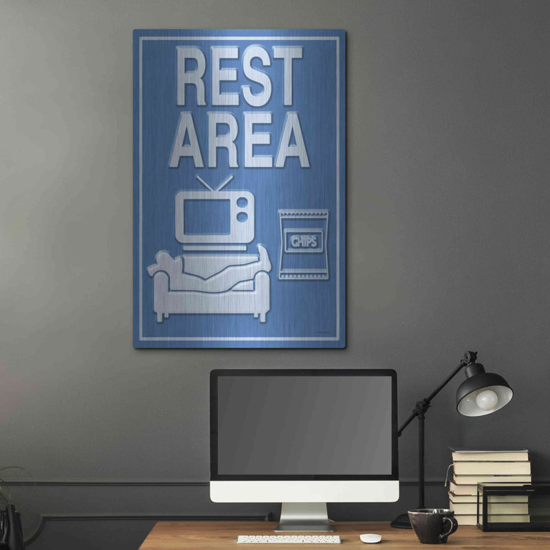 «Rest zone» par Ed Wargo, art mural en métal, H 36 po x l 24 po