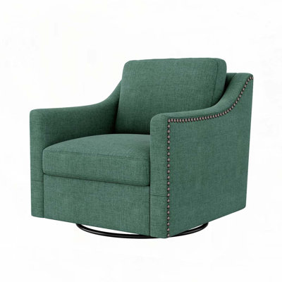 360 Degree Swivel Armchair Cotton linen skin-friendly fabric