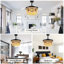 42" Farmhouse 3-Light Boho Wood Bead Ceiling Fan with Lights and Remote Control