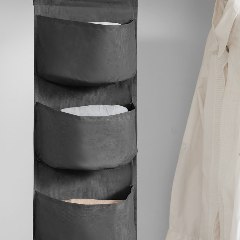 Ensemble de garde-robe 3 pièces TUSK - noir (version à tablettes suspendues)