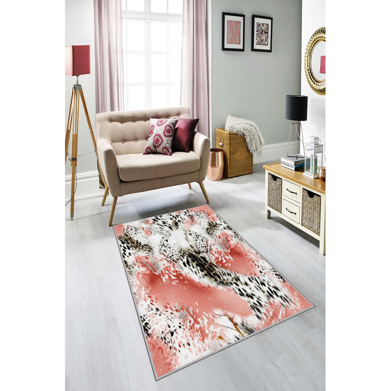 Non-Slip Hall Carpet, 3.3 x 9.8 ft, 100% Polyester, 0.4 in Pile Height, Antibacterial & Machine Washable | 3D Digital Print, Durable Woven Design, Perfect for Home & Office, Easy Care & Maintenance