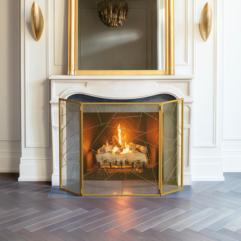 4 Iron Fireplace Door