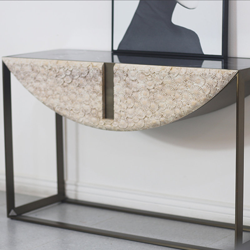 Console moderne minimaliste, H 33,46 po x l 55,12 po x P 15,75 po