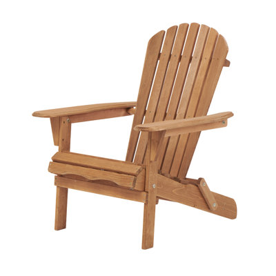 Ensemble de 2 chaises Adirondack pliantes en bois pour l'extérieur avec dossier pré-assemblé, chaise de patio en bois pour patio