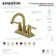 Kingston Brass Concord Two-Handle 3-Hole Deck Mount 4" Centerset Bathroom Faucet with Brass Pop-Up