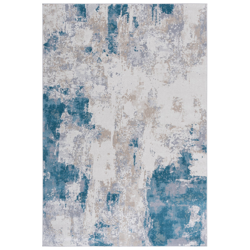 Bayside 128 Performance Machine Washable Abstract Rug, Runner 2'2" x 8'