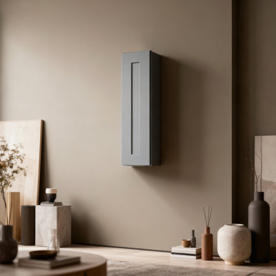 Armoire murale 1 porte et 3 tablettes en bois massif pour rangement dans la cuisine, salle de bain, buanderie, tablettes réglables prêtes à assembler (l 15 po x P 12 po x H 42 po)
