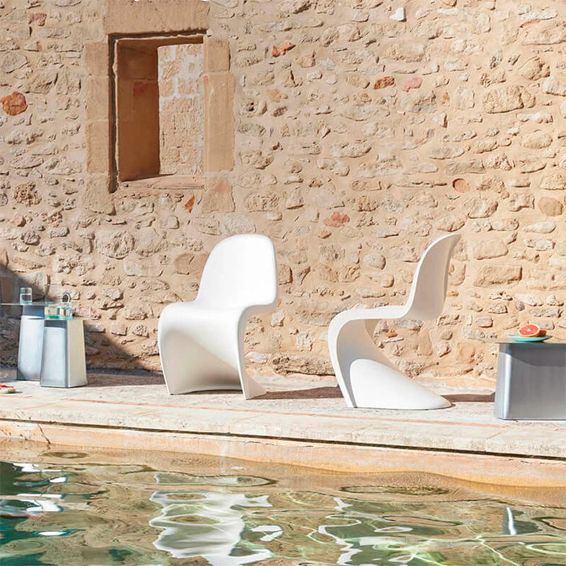 Chaise d'appoint en S finition mate, 2, White