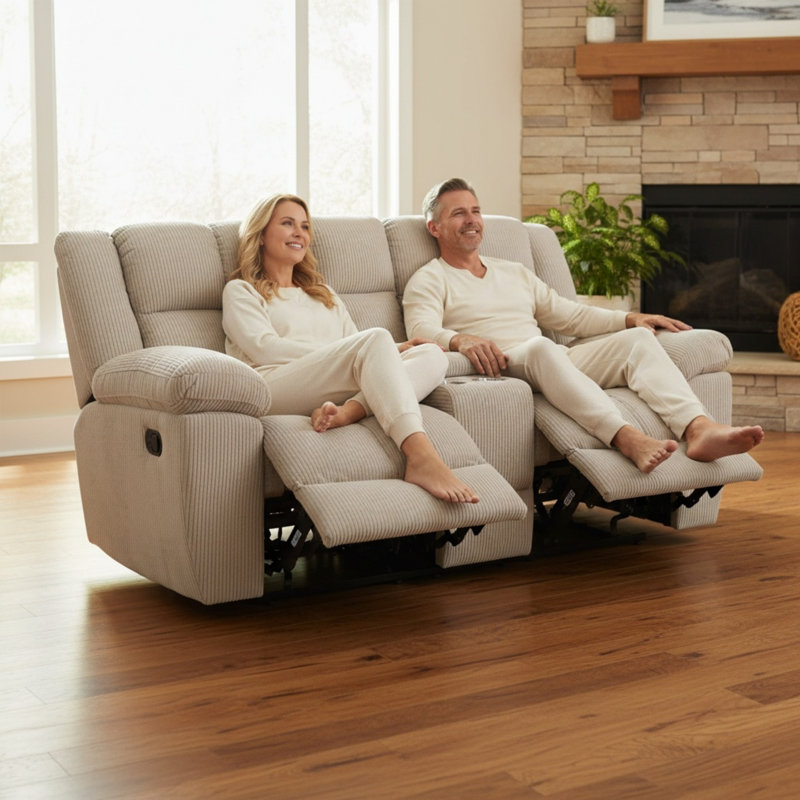 Canapé inclinable double Corduroy
