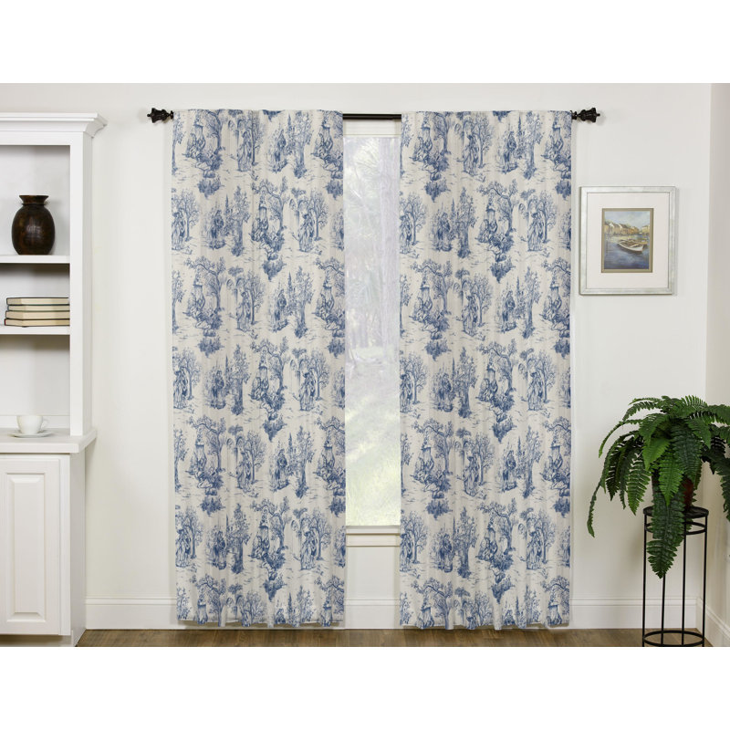 Sink 100% Cotton toile blue panel