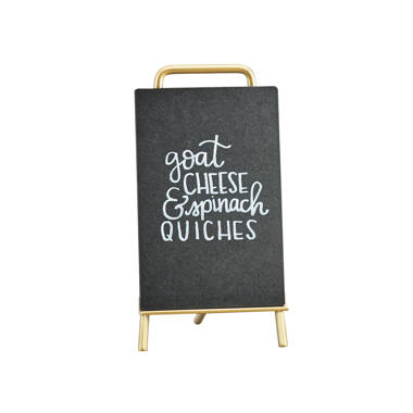 M&T Displays Desktop Mini Easel with Chalkboard, Ad Frame for