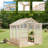 Greenhouses for Outdoors with Lockable Door, Solid Wood Frame & Adjustable Vent, Polycarbonate Panel Heavy Duty, Light Brown-115317166