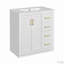 Ensemble de meuble-lavabo de 30 po avec lavabo en céramique pour la salle de bain-112498687