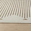 Tapis d'entrée à rayures beige / brun 3 pi x 5 pi (2 pi 7 po x 4 pi 11 po) Branch Branch Zuri, tapis d'entrée contemporain, à poils courts et résistant aux taches-1789366548