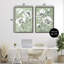 Ensemble de cadres flottants vintage vert coquelicot 2 pièces par Petal Prints Design-375847714-375847717
