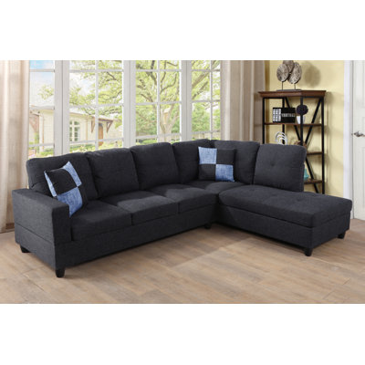 Upholstered L-Shaped Sectional Right Hand Facing