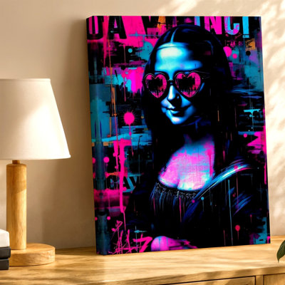 Reproduction d'art sur toile Neon Pop Portrait
