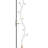 Arles Metal White And Oak Standing Coat Rack With 9 Hooks, Heavy Base For Stability, Perfect For Modern Entryways-309425603