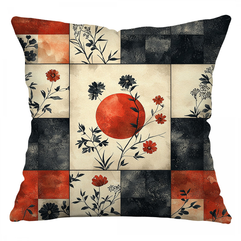 Coussin Floral, Carré 16 po