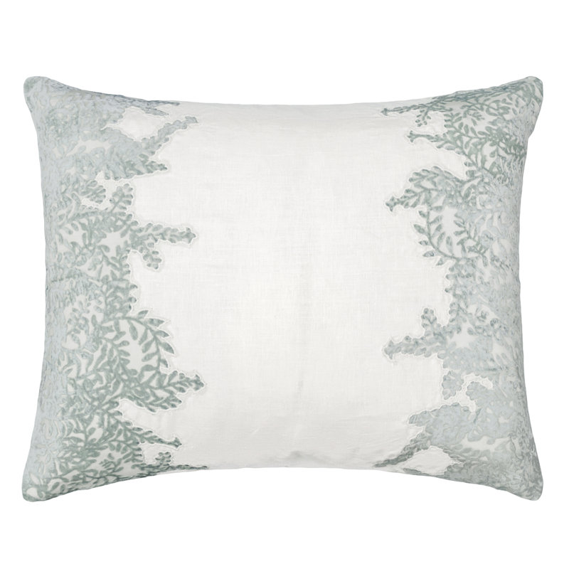Ferns Linen Lumbar Pillow Cover & Insert, Grass, Rectangle 16"H x 20" W