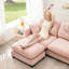 3 canapé modulaire en L rose avec chenille, coussin, pour la chambre à coucher-1426005676-1426005682
