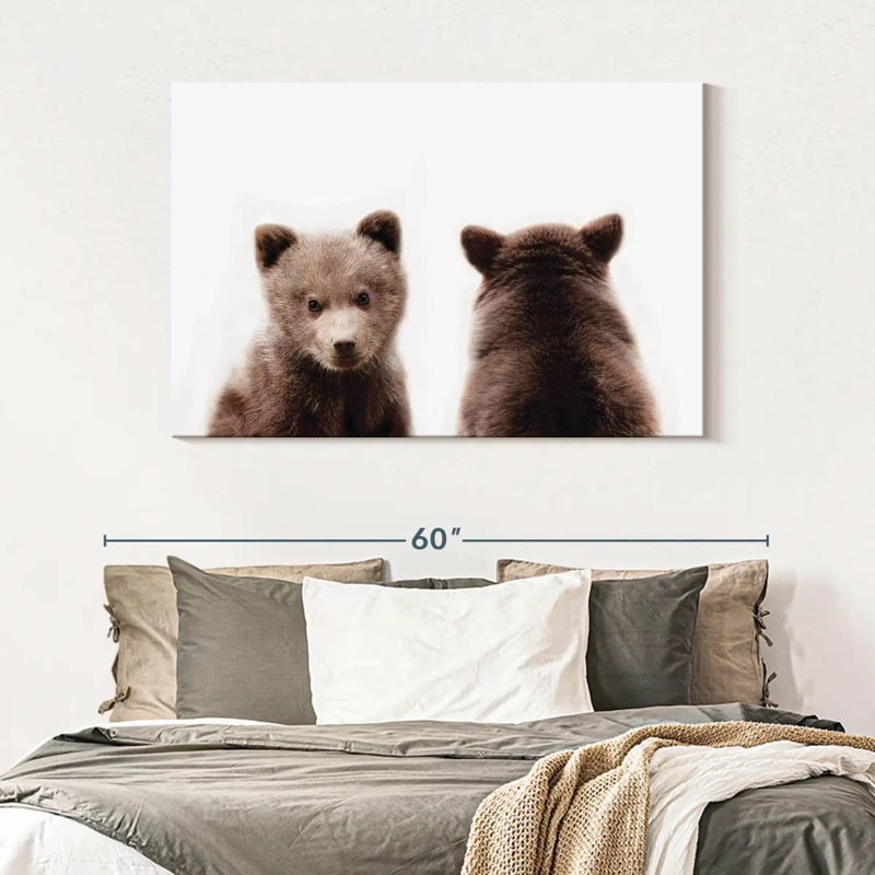 Bear Cub Front And Back Portrait, 32" H x 48" W