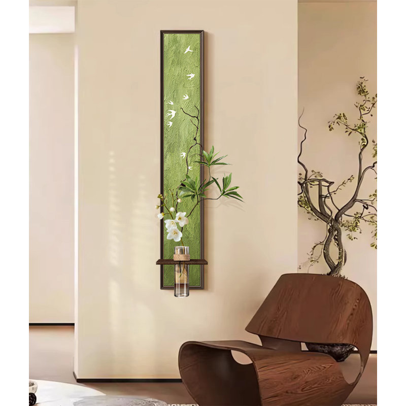 Spring Bird Floral Wall Art Multi Layer Panel for Narrow Wall Spaces