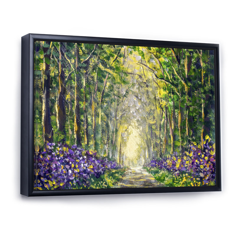 «Path To The Enchanted Forest III», reproduction encadrée sur toile, H 8 po x l 12 po x P 1 po, Cadre flottant noir