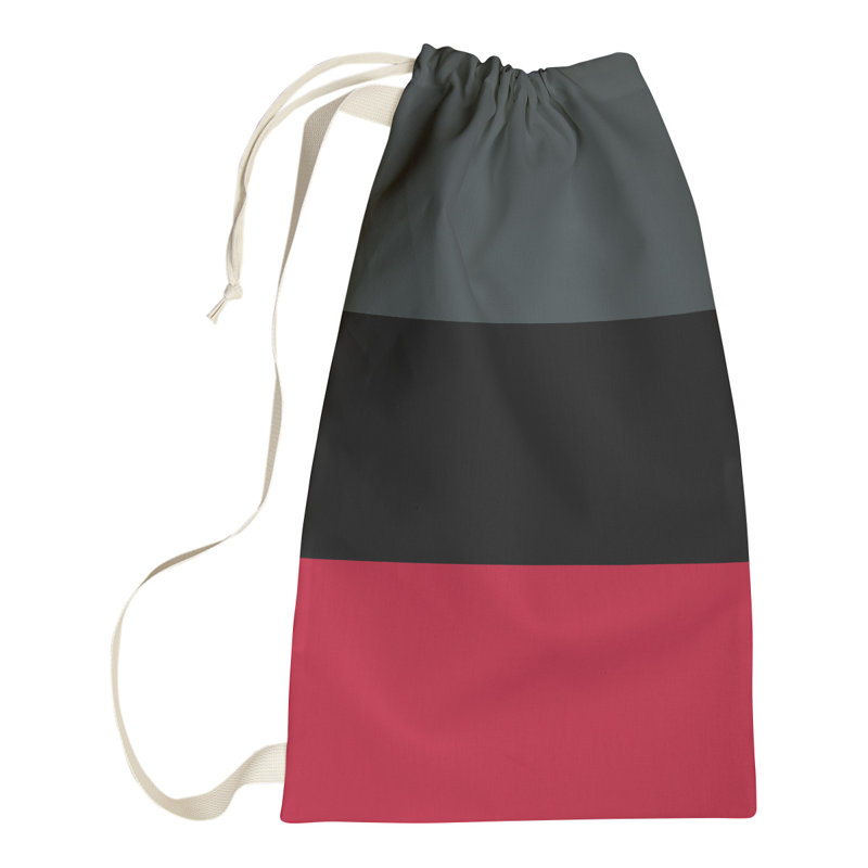 Sac à linge Hockey, H 29 po x l 18 po x P 1,5 po, Gris acier / noir / rouge