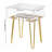 Acrylic Night Stand with Metal Legs Small Transparent Side Table Simple and Modern End Table