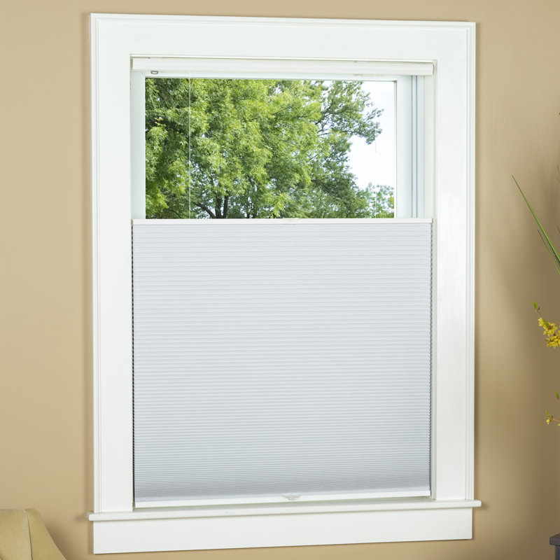 Motorized Blackout Pleated Shade, 24" W x 30" L, White
