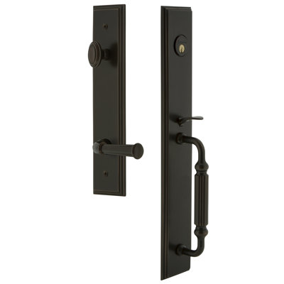 Carré Handleset with Deadbolt and Georgetown Door