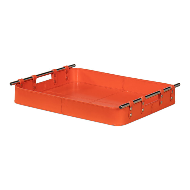 Shagreen Decorative Tray, Orange