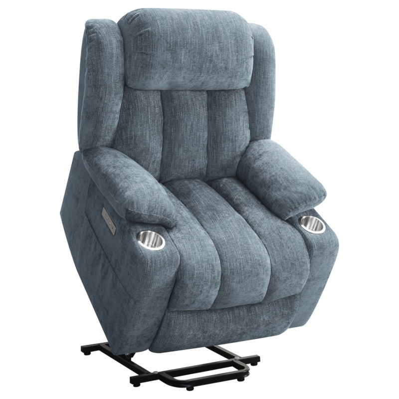 Fauteuil inclinable électrique relevable Beca, Bleu