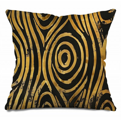 Abstract Cool Patterns Cotton Blend Reversible Throw Pillow