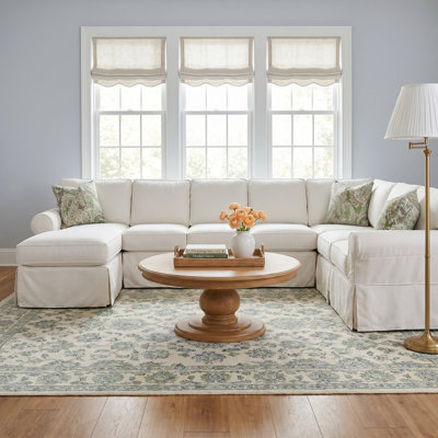 Bedford Four-Piece Chaise Slipcover Sectional