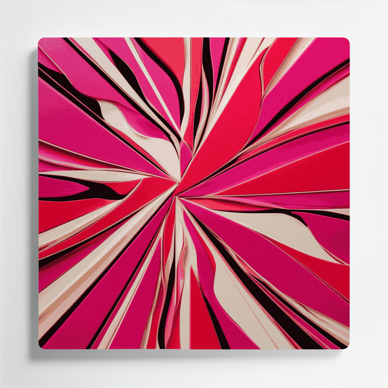 Art abstrait en métal rouge 20 formes abstraites, H 16 po x l 16 po