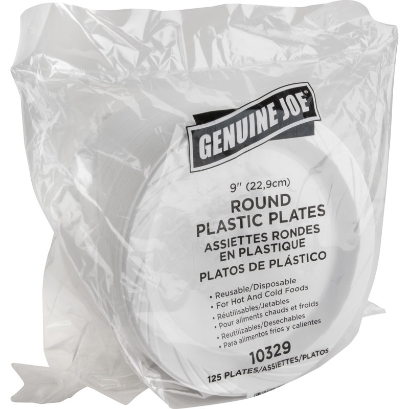 Plaques de plastique réutilisables/jetables, blanc
