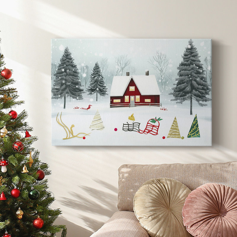 Christmas Holiday Arts - Toile tendue avec châssis, H 8 po x l 12 po