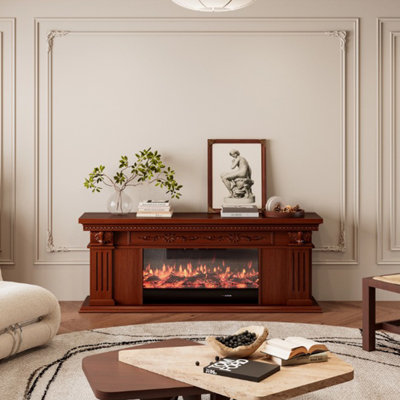 Foyer en bois massif noyer