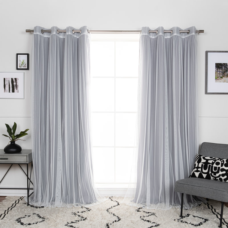 Curtain, 52" W x 96" L, Dark Gray
