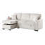 Ensemble de canapé convertible modulaire en velours côtelé réversible avec rangement pour canapé et canapé-lit 2 pièces