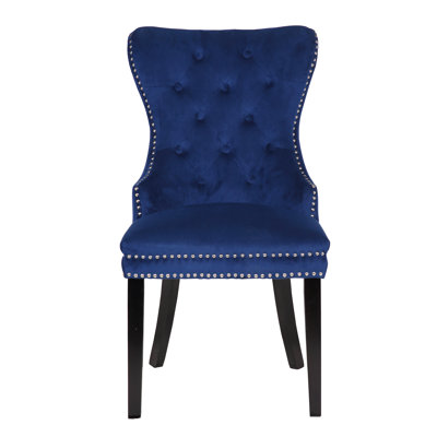 Chaise parsons rembourrée en velours Kamryn