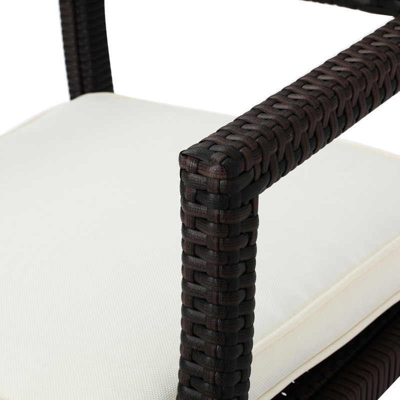 2 pièces de chaises de salle à manger de jardin d'îlot - Mobilier élégant avec coussin confortable, chaise brune de 2 coussins ensorcelants - Siège pour événement de patio,