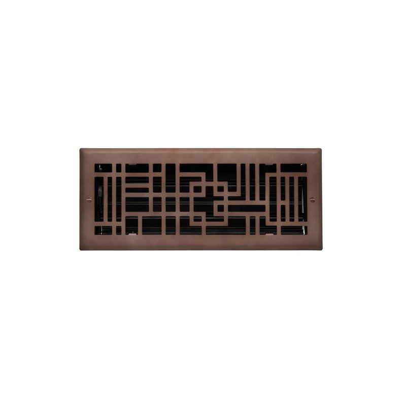 Registre de plancher en acier Baer, Bronze huilé, 4 po x 10 po