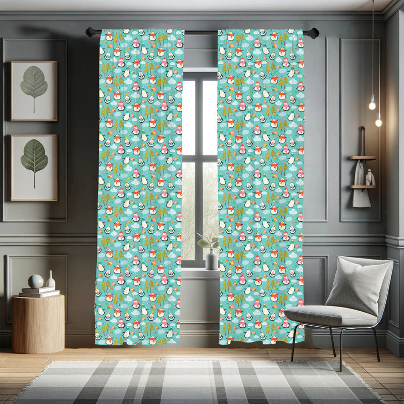Semi-Sheer Rod Pocket Curtain Panels, 28" x 63"